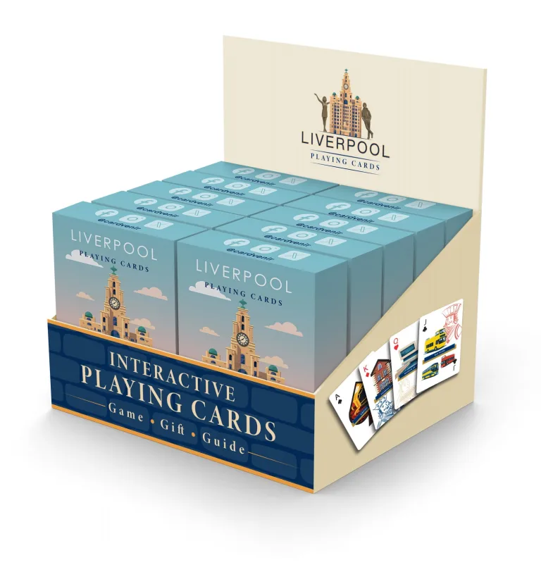 Liverpool Playing Cards counter-top display tray